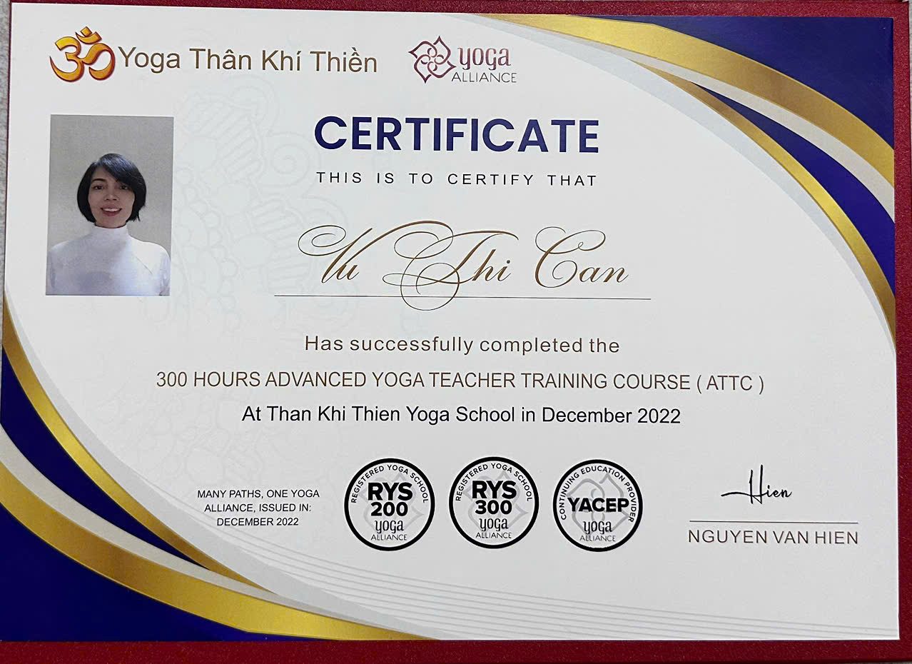 Chứng chỉ huấn luyện viên yoga phục hồi chuyên sâu 300 giờ